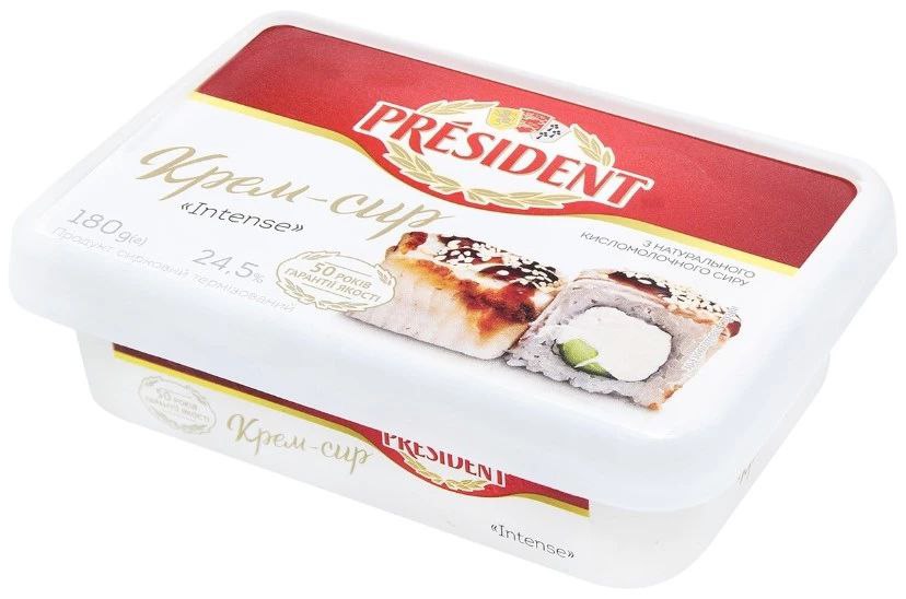 Крем-сир Президент Intense 24.5% 180г